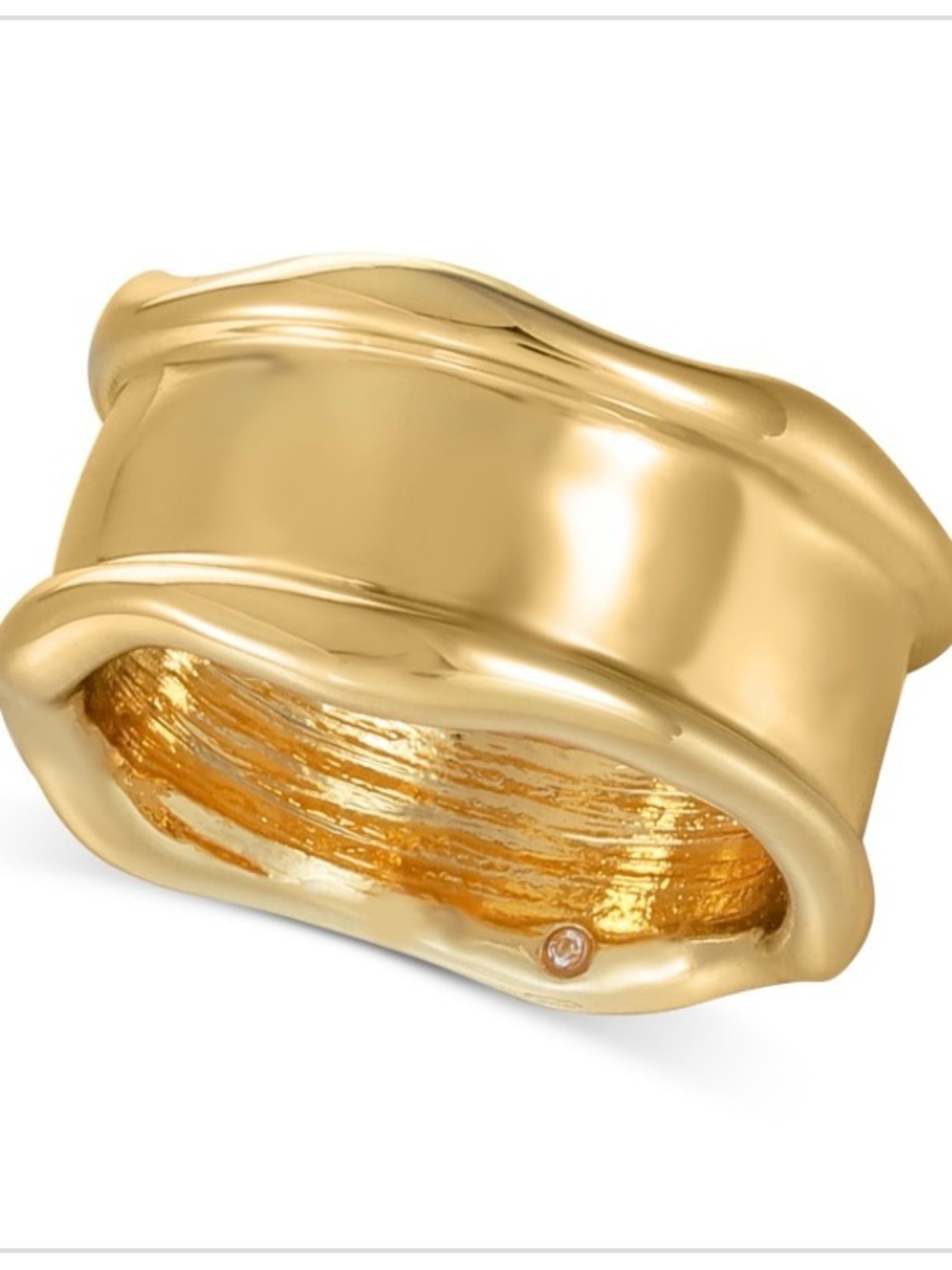 Alfani Polished Gold Sculpted Wave Band